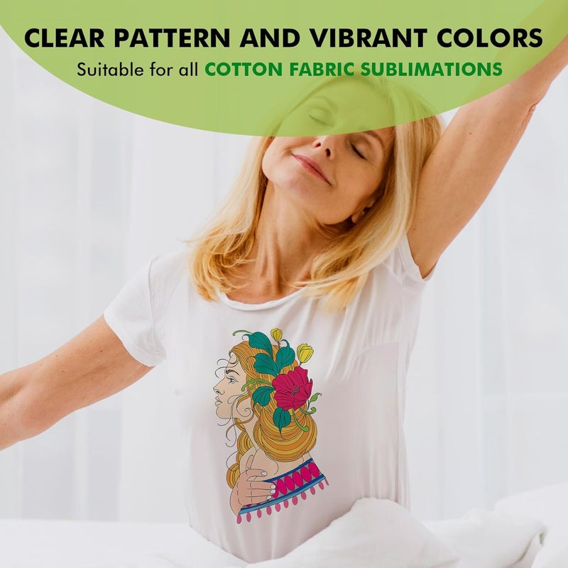 A-SUB Sublimation HTV for Light Fabric, Clear Sublimation Vinyl 12" X 10FT, Matte HTV Vinyl for Sublimation on Cotton Fabric T-Shirt, Pillow, Bag - Image 3